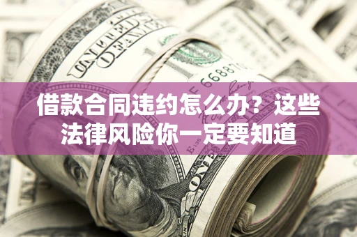 武汉借款合同违约怎么办？这些法律风险你一定要知道