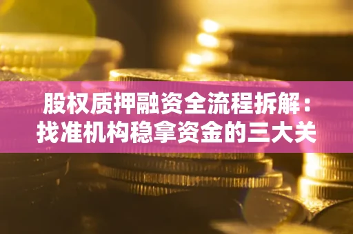 武汉股权质押融资全流程拆解：找准机构稳拿资金的三大关键
