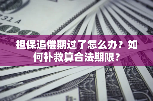 武汉担保追偿期过了怎么办？如何补救算合法期限？