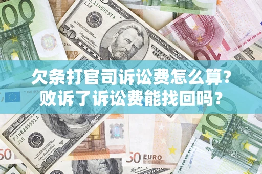 武汉欠条打官司诉讼费怎么算？败诉了诉讼费能找回吗？
