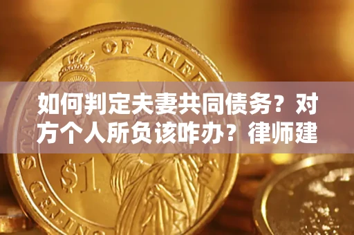 武汉如何判定夫妻共同债务？对方个人所负该咋办？律师建议