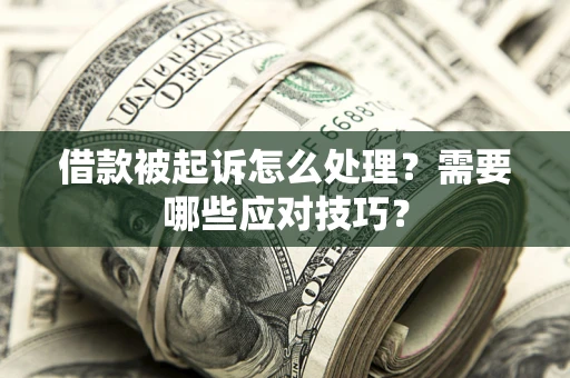 武汉借款被起诉怎么处理？需要哪些应对技巧？