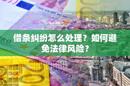 武汉借条纠纷怎么处理？如何避免法律风险？