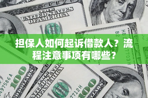 武汉担保人如何起诉借款人？流程注意事项有哪些？